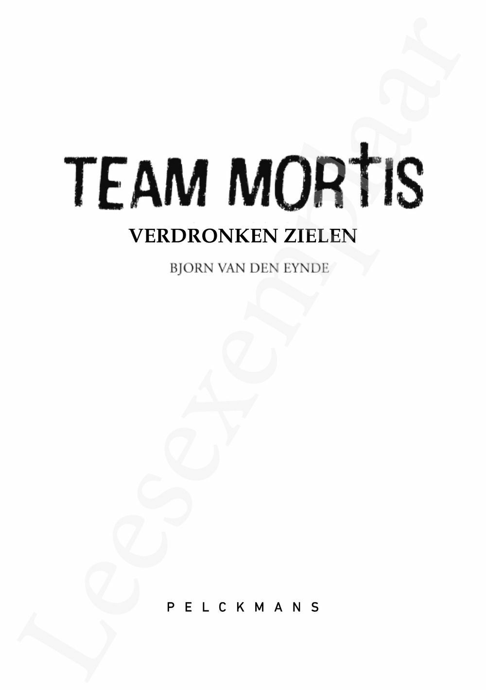 Preview: Team Mortis 14 - Verdronken zielen